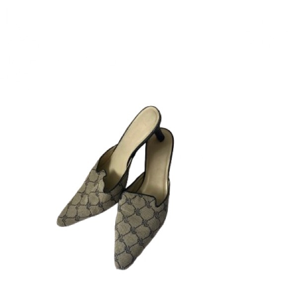 Ralph Lauren Beige Patterned Mules - Picture 2 of 10